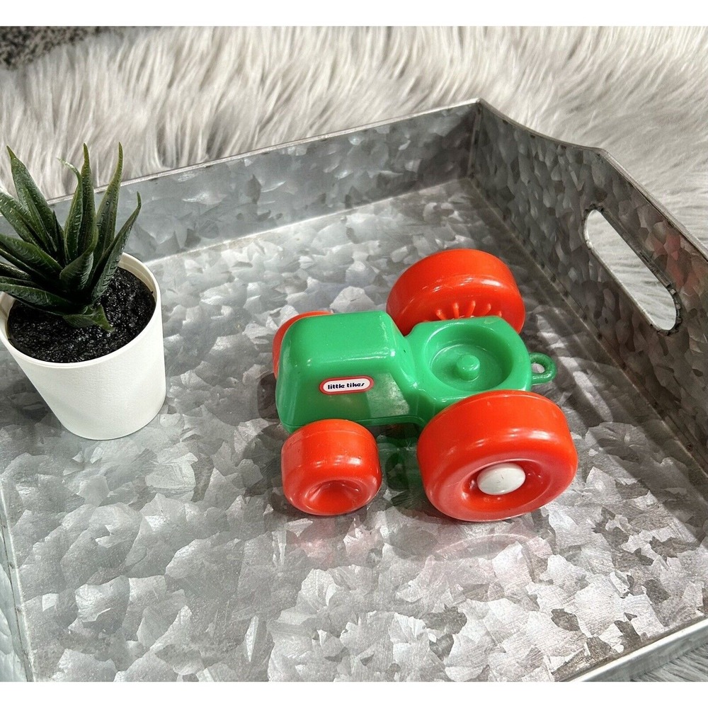 Vintage 80s 90s Little Tikes Toddle Tots Green Tractor Vehicle
